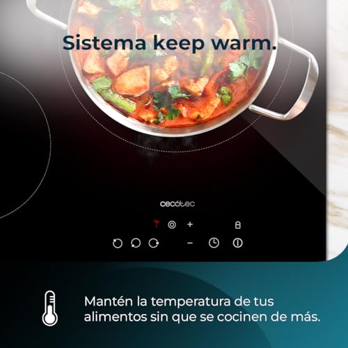 Miniatura 8 de Cecotec Placa De Vitrocerámica 3 Fuegos Bolero Squad V 3001 Potencia Máximo 5700w Con 9 Niveles De Potencia, Control Táctil, Programable, Detector De Sartenes, Diámetro 16-20-30cm