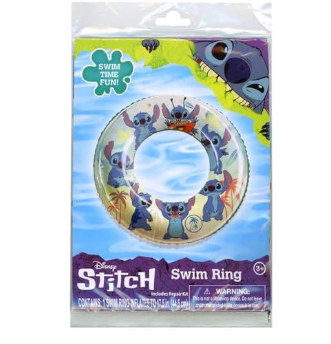 Disney Stitch 17.5 Inches Character Inflatable Swimming Pool Float Ring