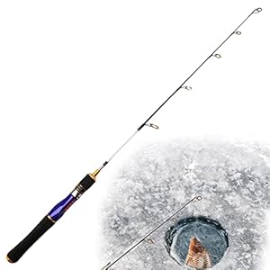A/V Gießstangen, Bequeme Spinnrute mit schraubbarem Radsitz, Reiseruten mit Metallführungsringen mit hoher Wärmeableitung zum Angeln, Eisangeln
