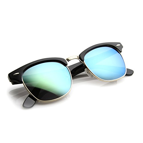 Image of zeroUV Half Frame Semi-Rimless Horn Rimmed Sunglasses