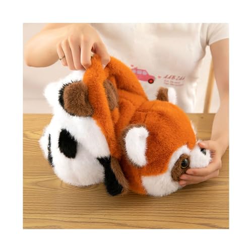Image of ADORA Cute Flippable Plush Panda to Raccoon Reversible Soft Toy 30 cm | 2-in-1 Flip Stuffed Animal | Ultra Soft Plush Toy for Kids & Adults, Hugging & Home Decor Plush (White & Orange)