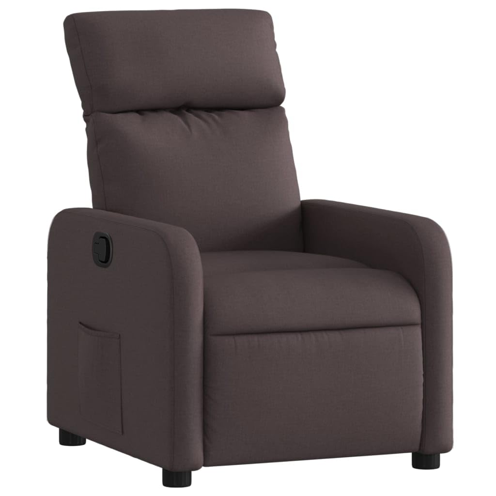 Fauteuil de relaxation marron foncé idéal pour le coin lecture du salon