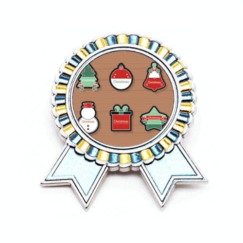 Broche symbole de mas icône dessin animé en métal sculpté