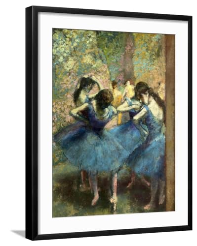 Impression Degas danseurs en bleu encadrée 58x73 cm ART.COM