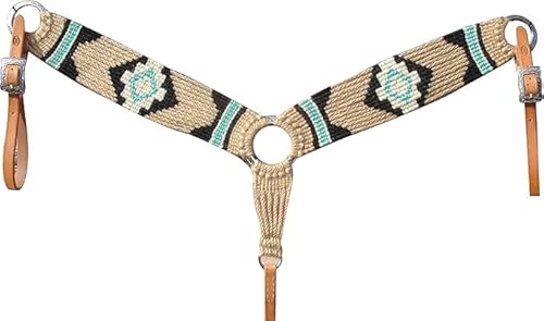 CHEVAL'S INTERNATIONAL Handmade Western Mohair Breast Collar for Horses, Horse Equestrian Breast Collars for Cob Pony & Full Size (MB-21, PONY)