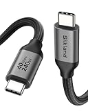 Silkland USB 4 for Long Thunderbolt 4 Cable 10FT/3M, 40Gbps Data Transfer, 8K/5K@60Hz, 240W Charging PD 3.1, USB C Video Cable Compatible for Thunderbolt 3, MacBook, iPhone 17/16, SSD, XPS, iPad