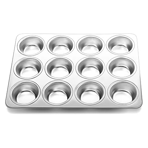 Joyfair Muffinform, Edelstahl Muffinblech für 12 Muffins Cover