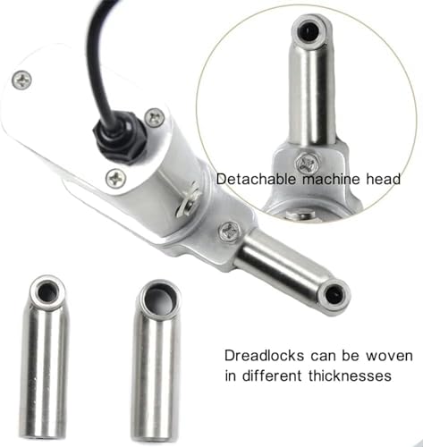 Outil dreadlock de braiding électrique et kit twisting cheveux avec 6 têtes machine - 4