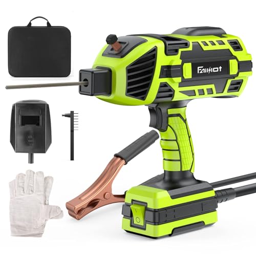 Handheld Welding Machine, Faiuot 110V Portable ARC Welder Hand Held, [Security Protection] IGBT Inverter/VRD Tech/Protective Handle/LCD Digital Display, Welding Gun Fits for 3/32''-1/8'' Welding Rods