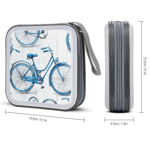 Estuche para CD de bicicleta portatil para viajes y oficina con cremallera 3