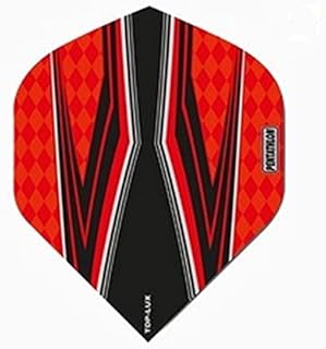 US Darts Pentathlon Top Lux RED/Black Standard Dart Flights - 3 Sets (9 Flights) - 100 Micro Ex-Tough - Style 2