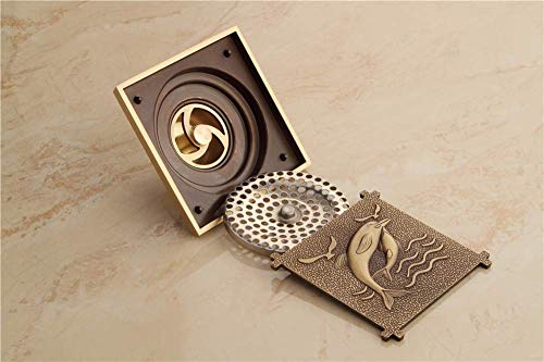 Siphon de sol pour douche à l'italienne avec clapet cuivre