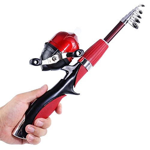 Angelrolle 1,25 m / 1,6 m Eisangeln und geschlossenem Gesicht, Spinnangelrolle, Kombi-Angelset für Kinder, für… – Bild 5