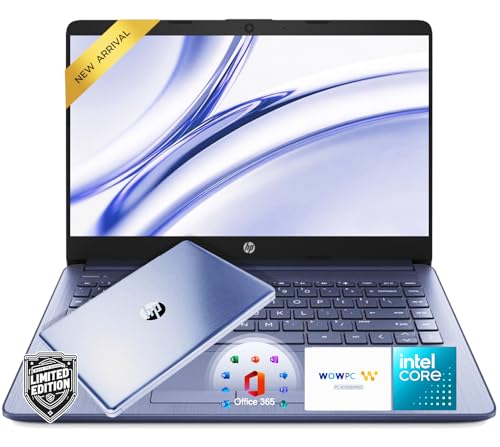 HP 14�C���`���[�����C�g�u���[�m�[�g�p�\�R�� Office 365�AAMD CPU�A4GB DDR5 RAM�A1.6TB�X�g���[�W (128GB SSD + 512GB �|�[�^�u�� + 1TB OneDrive)�AHD�f�B�X�v���C�AWindows 11