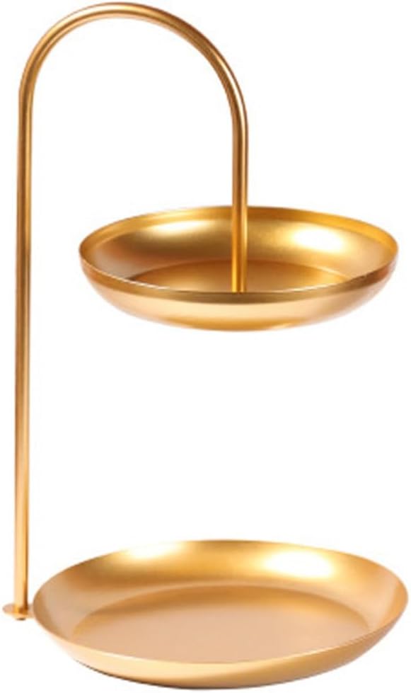 JSEIAJB Iron Double-Layer Storage Tray Storage Rack Cosmetics Storage Rack Jewelry Display Rack