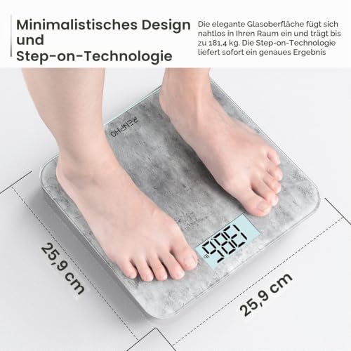 RENPHO Personenwaage, Körperwaage mit Hochpräzisions-Sensoren – Ansicht 6