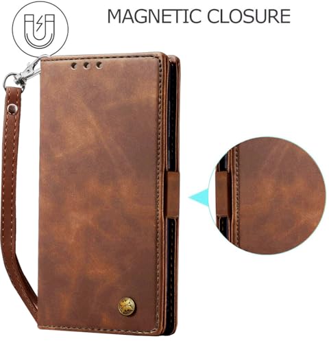 Image of Excelsior Flip Cover Compatible with iPhone 13 Pro Max | Premium PU Leather | 360 Degree Protection (Coffee)