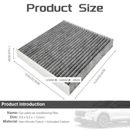 USTOPF1T Car Air Filter, Car Cabin Air Filter, Activated Carbon Filter, Auto Air Conditioning Filter Replacement Parts, Automotive Interior Accessories, OEM#80292-SDG-W01 - Image 3
