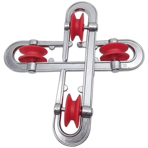 Clothesline Spreader 2Pcs Aluminium Heavy Duty Outdoor Clothes Line Separator Pulley for Long Clothesline and Heavy Loads Pulley, Tightener, Spreader