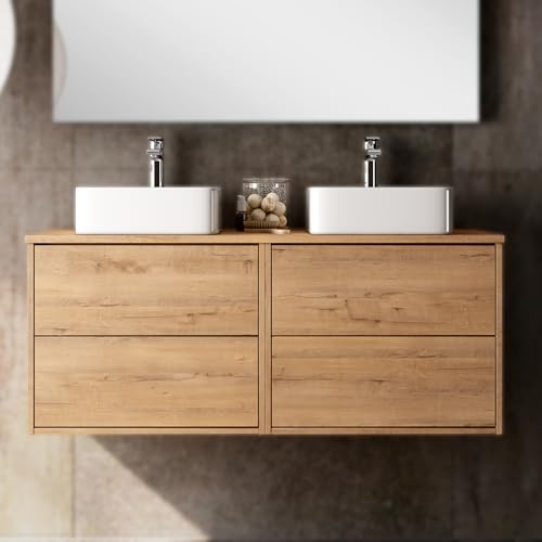 THE BATH POINT Mueble de Baño Sin Lavabo Star Top, Roble Ostippo, Ancho de 120 cm