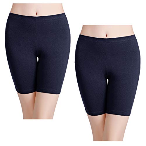 Image of wirarpa Women's Cotton Boy Shorts Underwear Anti Chafing Soft Biker Short Plus Boy Shorts Panties 4 Pack, Multicolor05-4 Pack