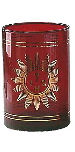 Decorated Red Glass Holy Glass