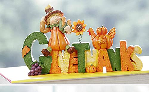 Realideas Resin Thanksgiving Turkey Pumpkin Tabletop Fall Decoration thumb #1