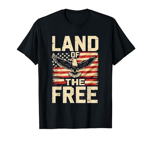 Land of the Free American Patriotic Eagle Men Women T�V���c