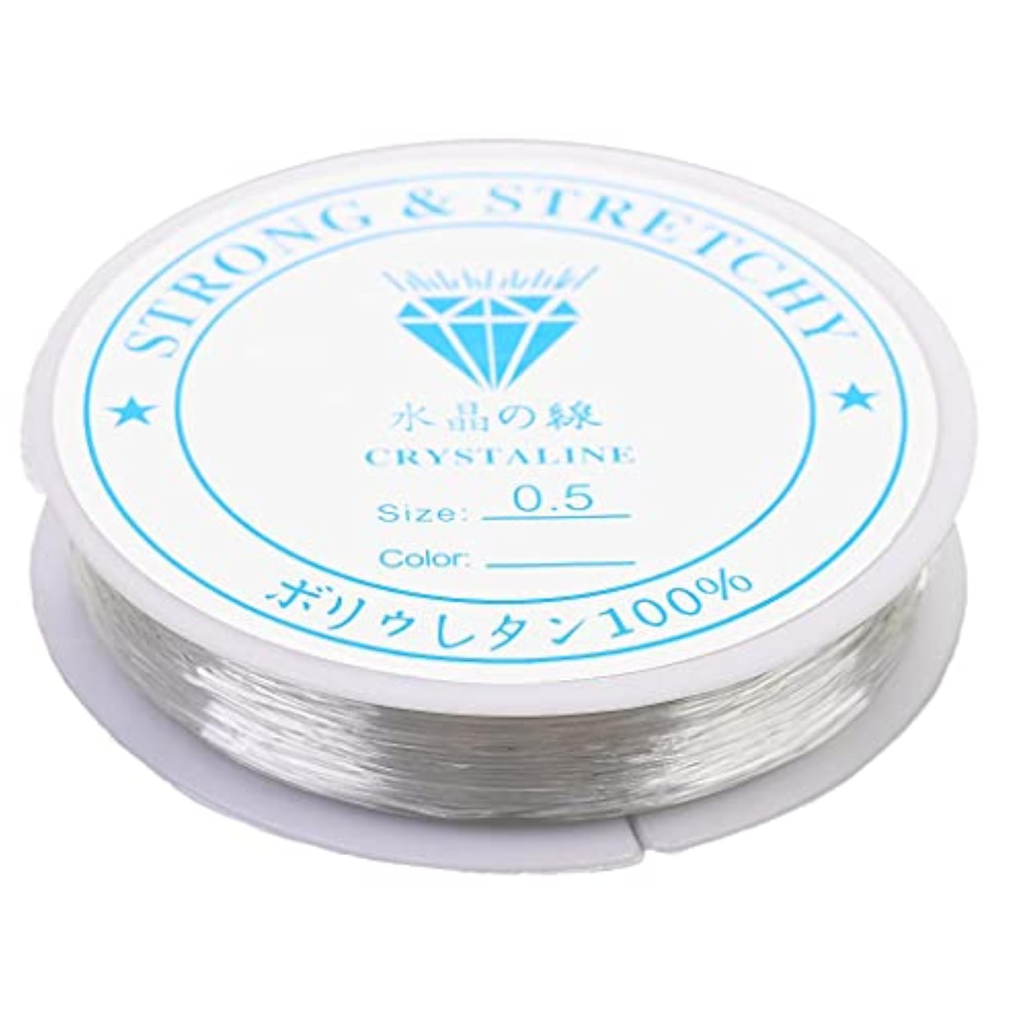 Clear Elastic Thread 0.5mm for Jewellery Making, 6x10m