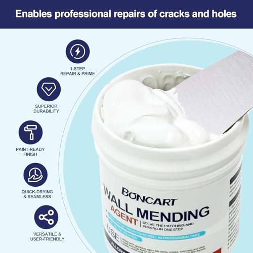 image for BONCART 8.6oz Drywall Patch Repair Kit - Professional All-in-1 Tool Se