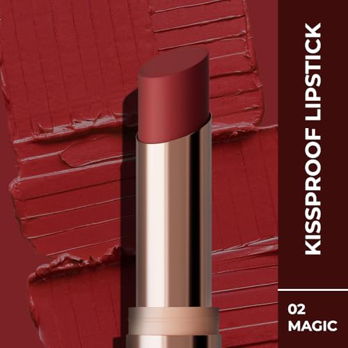 Image of Colorbar Kissproof Lipstick Magic Lightweight and Matte texture Vegan,Paraben,Mineral Oil,Sulphate,Cruelty Free 3.7g
