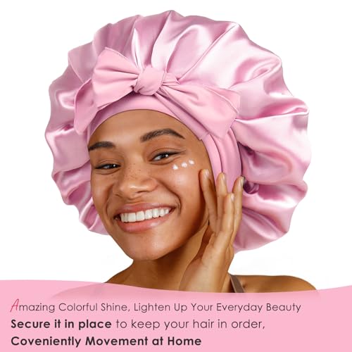 image for YANIBEST Silk Bonnet for Sleeping Women Satin Bonnet Double Layer Sati