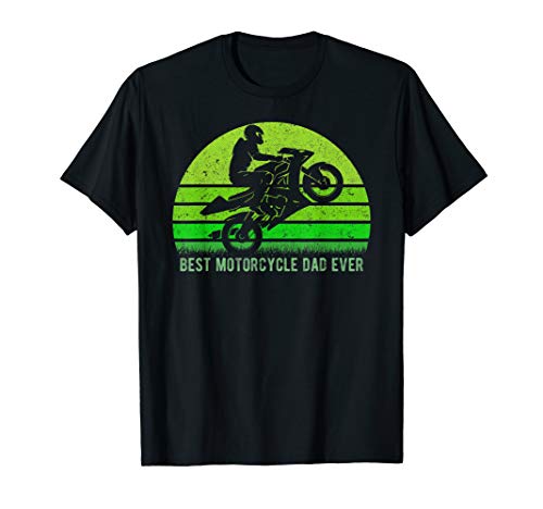 Mens Vintage Retro Best Motorcycle Dirt Bike Dad Ever Fathers Day T-Shirt