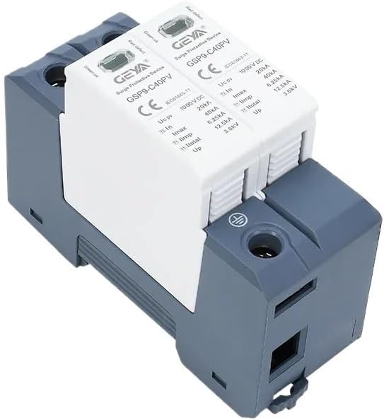 GSP9 DC Surge Protector PV SPD 600V 1000V 20KA 40KA SPD 2P 3P Surge Protective Device Lightning Protection(3P 600VDC)