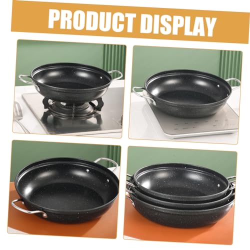 Wok de acero inoxidable SHOWERORO negro 9.45 in x 2.36 in miniatura 4