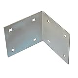 Dock Edge Stationary Dock Corner Plate, Galvanized, 7/16' Holes for 3/8' Carriage Bolts, grey