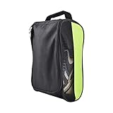 Material duradero: la bolsa para zapatos de golf está hecha de material de nailon de alta calidad y costuras reforzadas. El material de nailon es fácil de limpiar y duradero, resistente a las arrugas, a los desgarros y a la deformación. Puede resistir fácilmente la suciedad, el barro y proteger tus zapatos limpios.