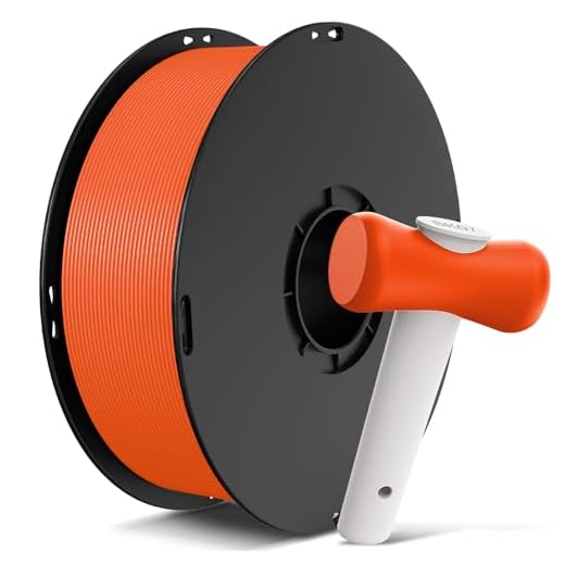 ANYCUBIC ABS Filament 1.75mm, High Strength and Toughness, 3D Printer Filament Dimensional Accuracy +/- 0.02mm, 1KG Spool (2.2 lbs), Orange