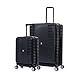 Luggage Depot 2 Pieces Luggage Set, 20 Inch Cabin Suitcase & 28 Inch Large Expandable Suitcase, TSA Lock, 360° Wheels, Cup Holder, ABS Hardshell, Maximum Versatility Bundle for Any Journey, Black