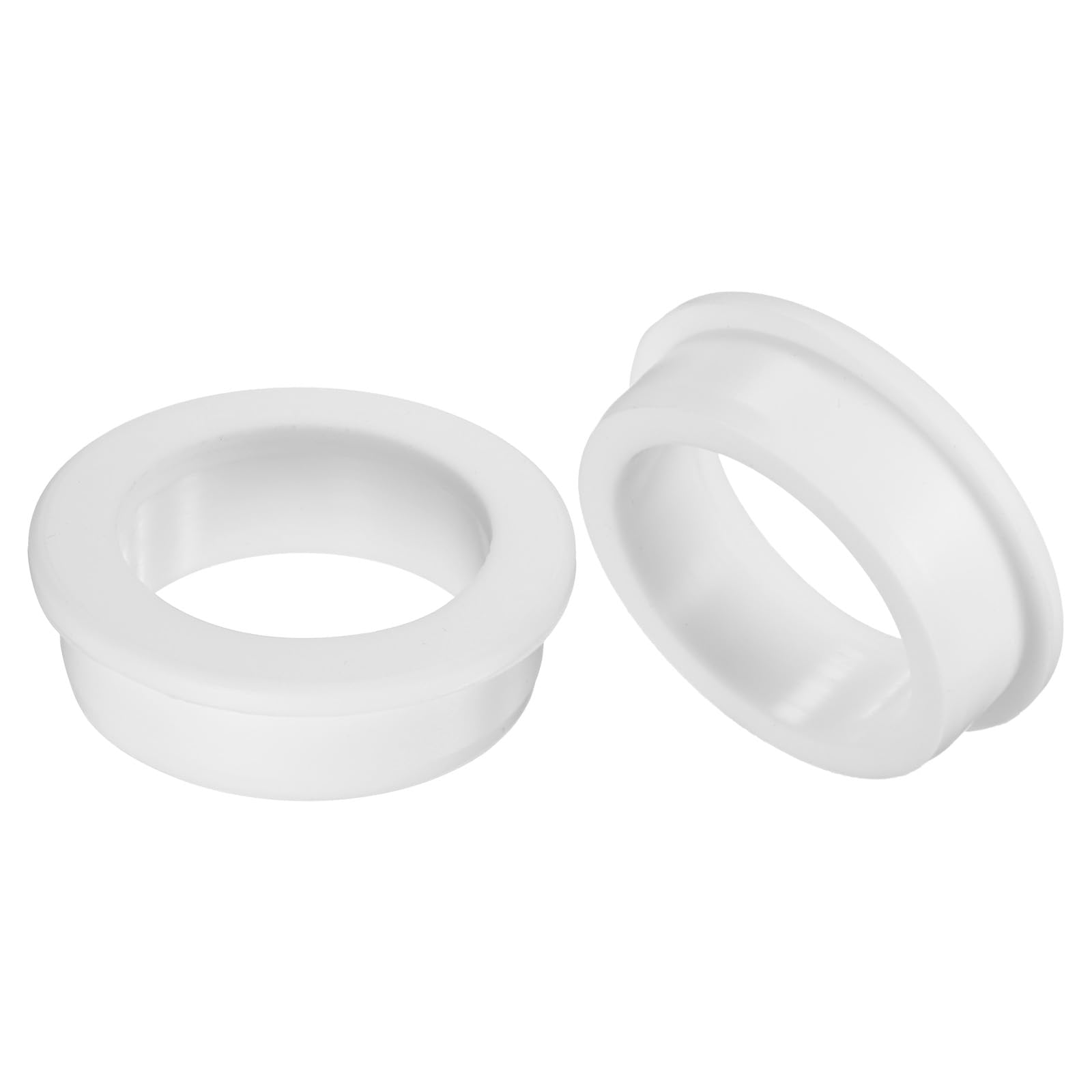 M METERXITY 2-Pack 2-1/8 Inch Drill Hole, 1-5/8 Inch ID Silicone Rubber Grommets for Wiring, Wire Cable, Hole Plugs, Automotive, Firewall, Desk, Water Pipe, Hydroponic [White]