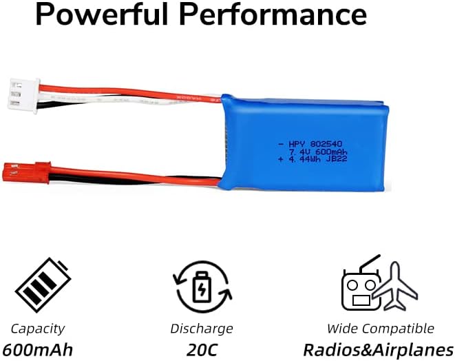 Miniatura 7 de Radiolink CM210 más rápido 2s LiPo cargador de equilibrio de batería Mini tamaño Tipo-C conector y HPY 7.4V 2S 20C LiPo batería 600mAH JST 2Pin
