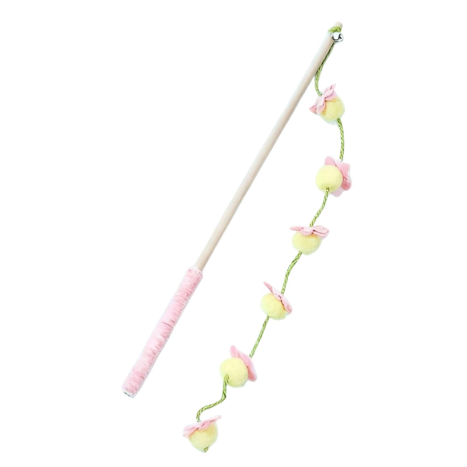 Cat Toy - Fruit-shaped 15.7 Inch Non-Slip Wooden Handle | Non-Slip Handle Advantage Wall Cat Toy | For Indoor Playing Kittens, Training Teeth Grinding, At Home, In P