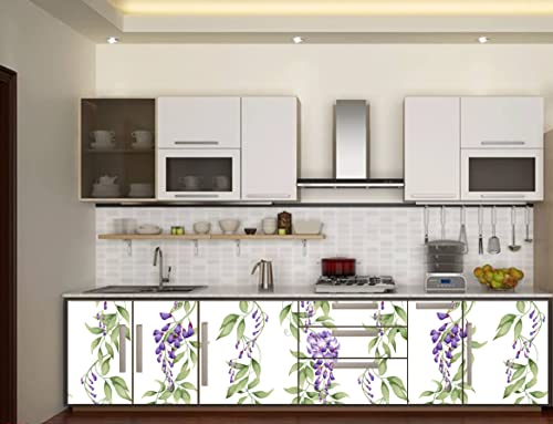Image of CABANA HOMES Wall Stickers Botanical Leaf Wallpaper for Living Room Decor (45 x 125 cm, 2 Rolls) (12 sq. ft) DIY Self Adhesive Decals Bedroom, Haal
