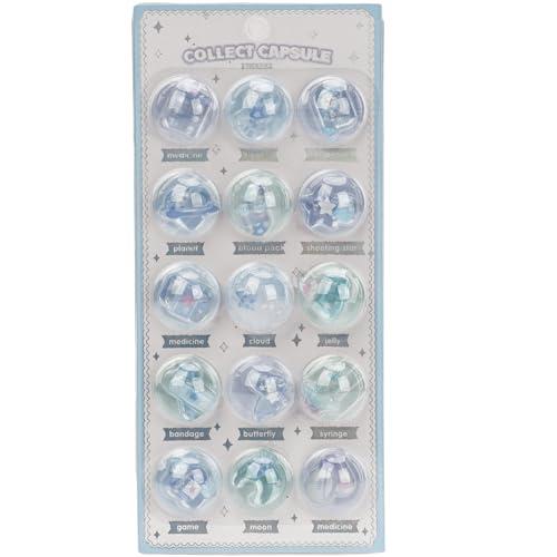 カプセルシール 3D 立体 浮き彫 DIY用 おしゃれ かわいい 励ましステッカー クリエイティブ 手帳デコレーション ノートパソコンやスマホケース飾り用 日記帳用 子供向け 女の子 可愛い 創造性 人気 プレゼント ギフト 手芸用品 (星月)