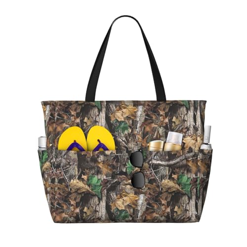 Bolsa de viaje con estampado de camuflaje Cold Tree ligera y de gran capacidad