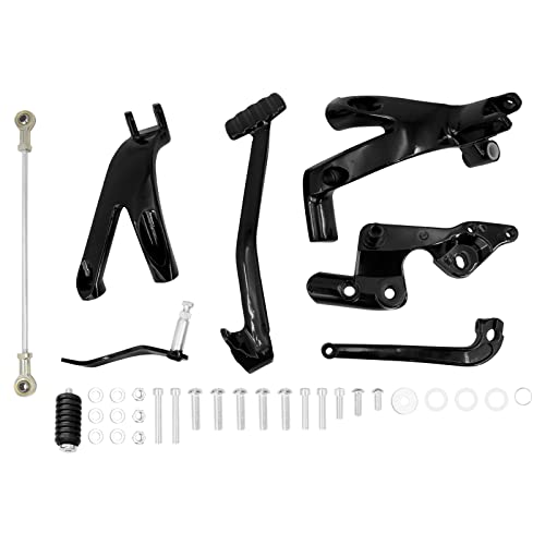 HCmotorku Motorcycle Forward Controls Pegs Levers Linkages Kit Fit for Harley Softail Street Bob Low Rider FXBB FXLR FXLRS FXST 2018-2023 Black