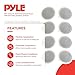 Pyle PDIC Series 8 Inch 250 Watts 4.8 Ohms Round Flush Mount Wall and Ceiling Home Speakers with Directable 0.5 Inch Polymer Dome Tweeter, Pack of 8