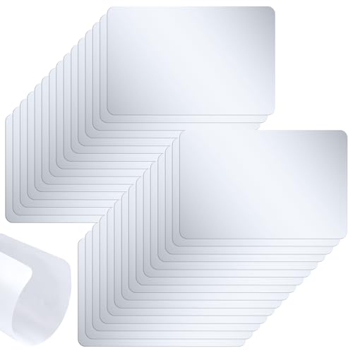 30 Pack Plastic Cutting Board Mats, Flexible Clear...