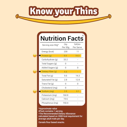 Image of Prolicious Healthy Protein Thin Chips| 5g Protein & 5g Fibre |Vegan Snack|No Maida |No Palm Oil| 50g| No Salt Garlic Jeera