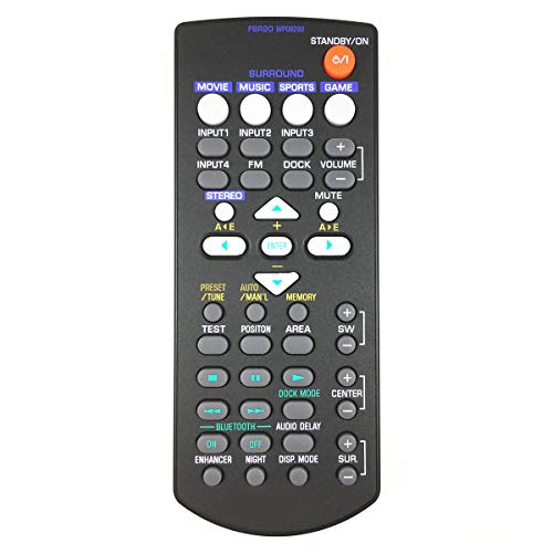 FSR20 Télécommande pour Yamaha Home Theater AV Récepteur YAS-71 YAS-71CU YAS-71SPX YAS-81 YAS-81CU YAS-81SPX WP08290 Cover